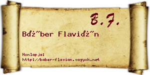 Báber Flavián névjegykártya